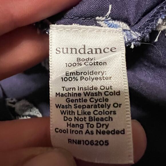 Sundance Shirt Women Small P Embroidered Lost in Time Top Eclipse Myriad Balloon - Picture 7 of 7